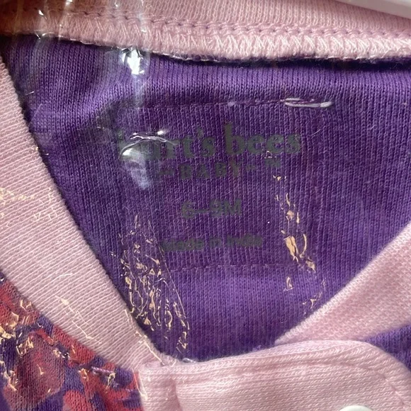 Set of 2-Burt’s Bee Baby Dinosaur Sleeper Onesie - Picture 9 of 10